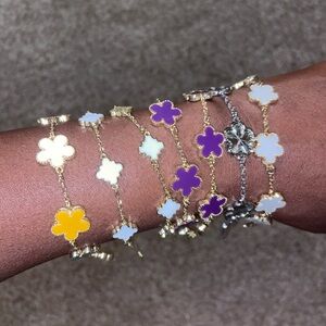 Bracelets. Two will come in the package. One white and one colored.